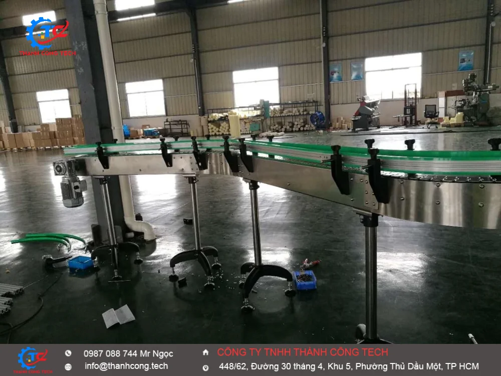 Băng tải sản xuất sữa lon